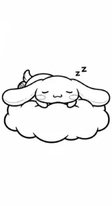 tranh tô màu Cinnamoroll cho bé 3 tuổi