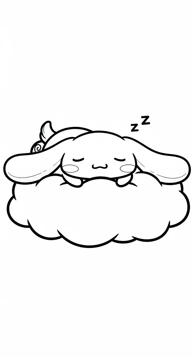 tranh tô màu Cinnamoroll cho bé 3 tuổi