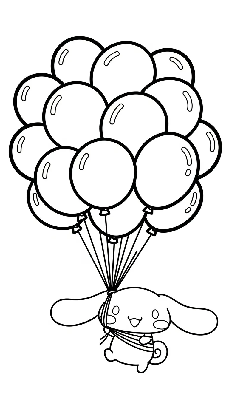 tranh tô màu Cinnamoroll cho bé 5 tuổi