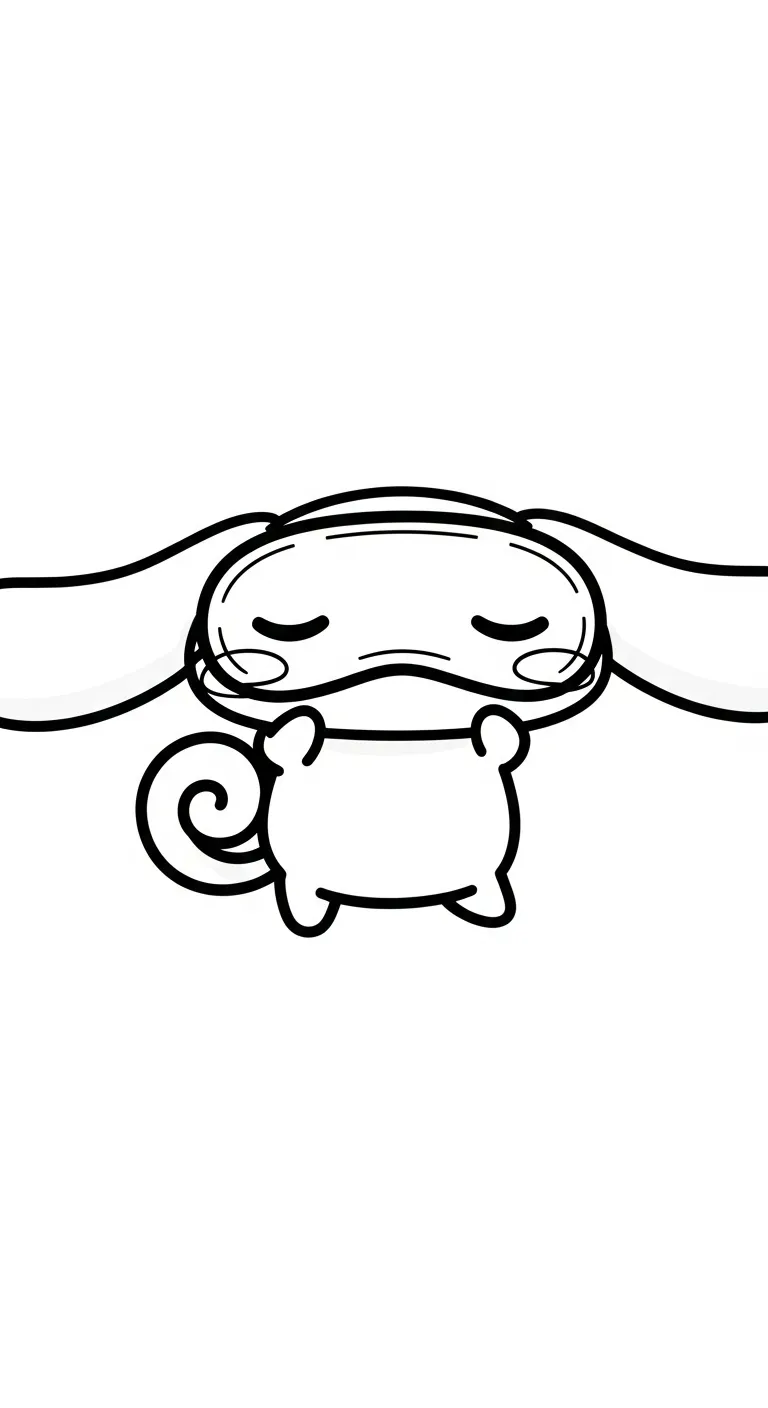 hình tô màu Cinnamoroll cho bé 8 tuổi miễn phí