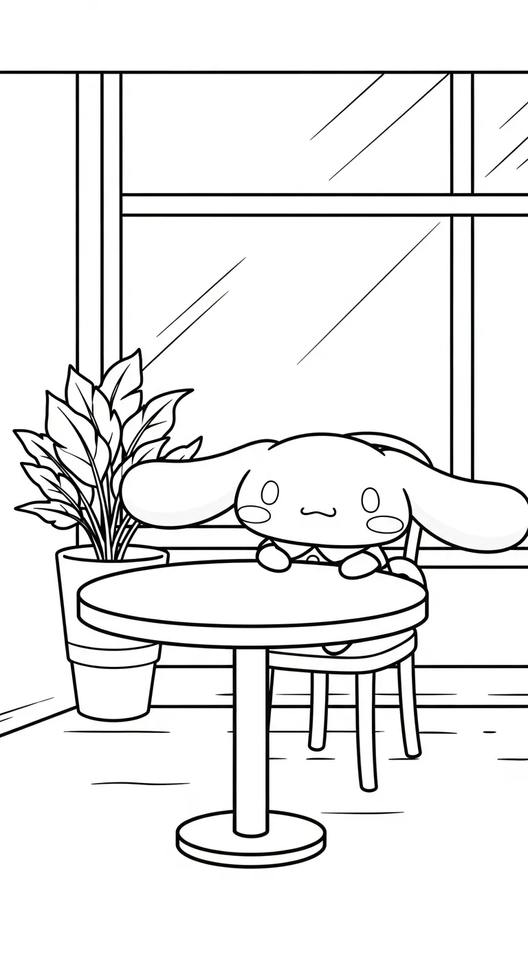 hình tô màu Cinnamoroll cho bé tải miễn phí 1