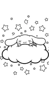 tải tranh tô màu Cinnamoroll cho bé 8 tuổi