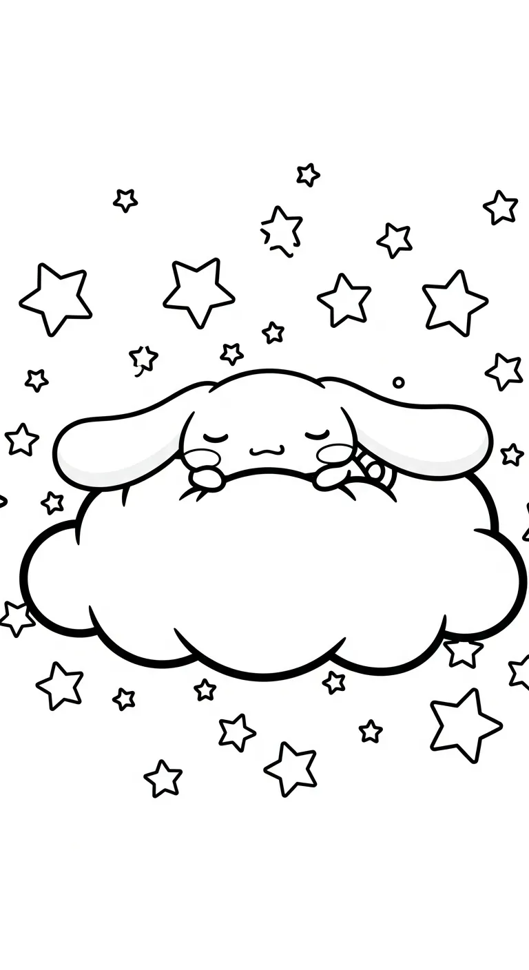 tải tranh tô màu Cinnamoroll cho bé 8 tuổi