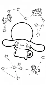 tranh tô màu Cinnamoroll rõ nét