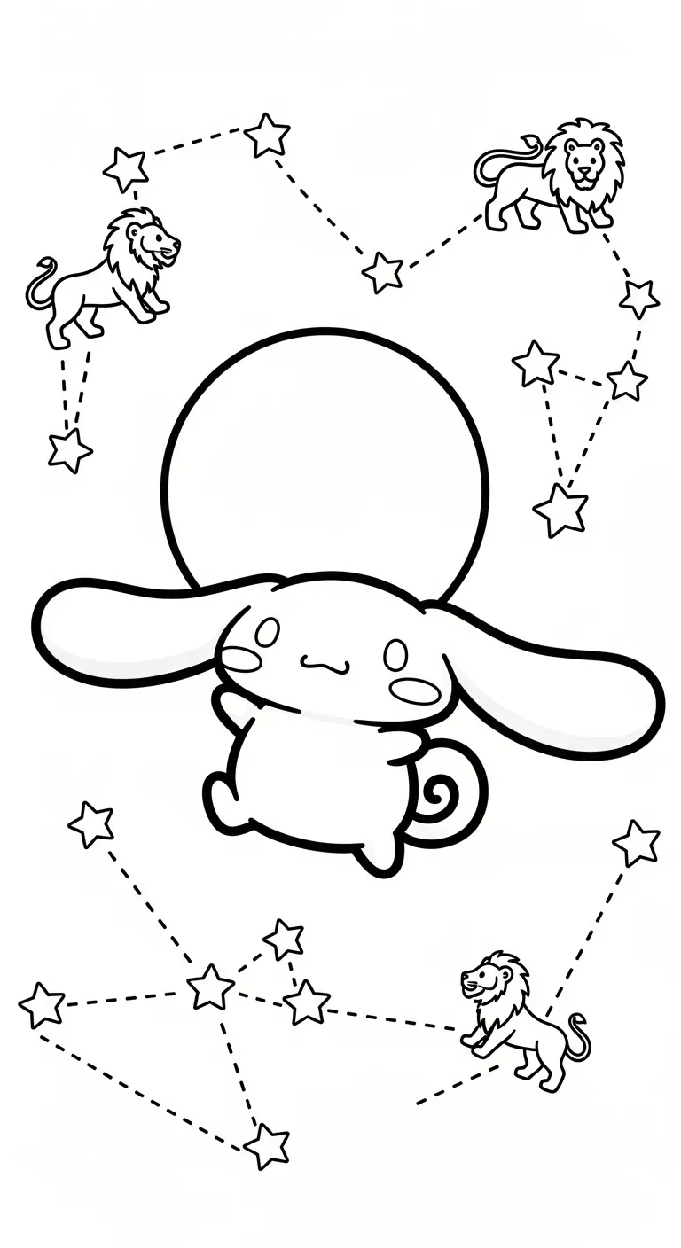 tranh tô màu Cinnamoroll rõ nét