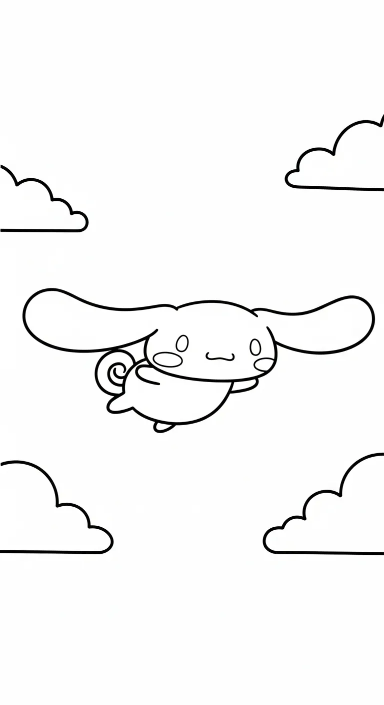 in hình tô màu Cinnamoroll