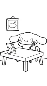in hình Cinnamoroll cho bé tập tô