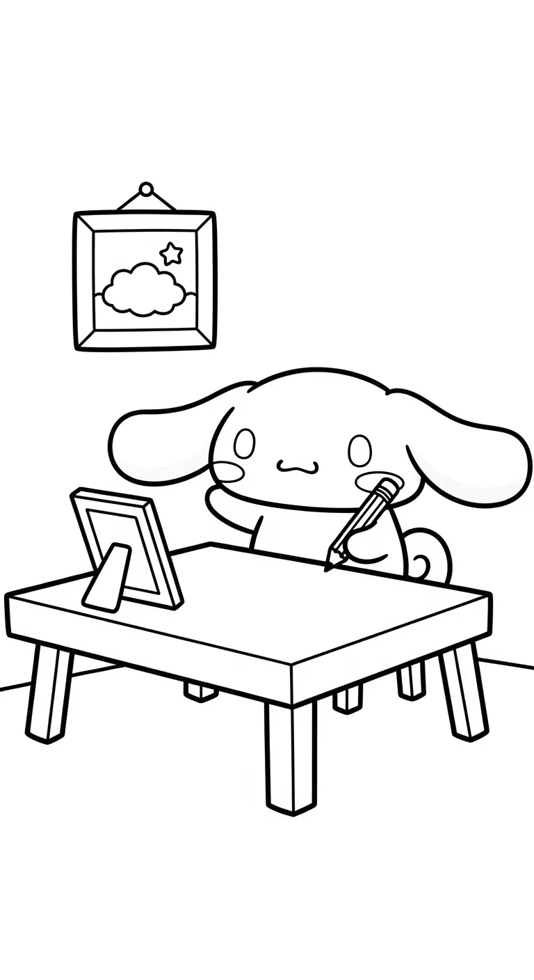 in hình Cinnamoroll cho bé tập tô 1