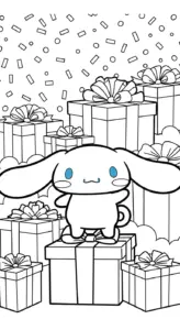 tải tranh tô màu Cinnamoroll cho bé 8 tuổi