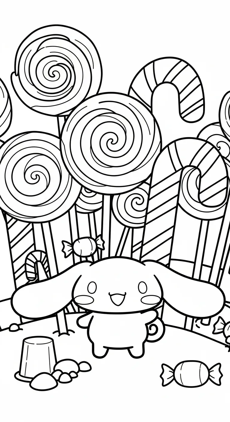 hình tô màu Cinnamoroll cho bé tải về