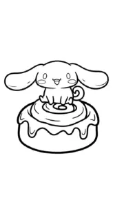 tranh tô màu Cinnamoroll cho bé tải miễn phí