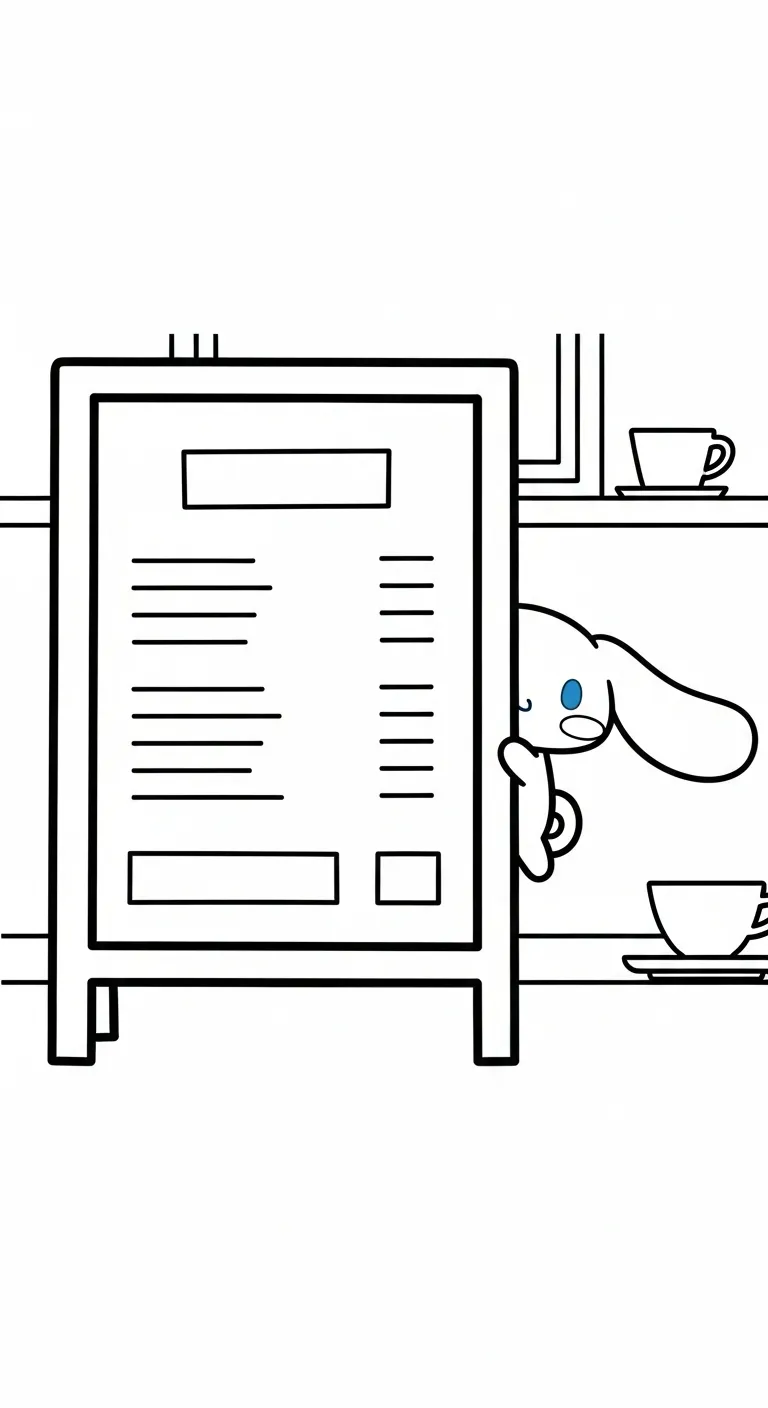 in tranh tô màu Cinnamoroll