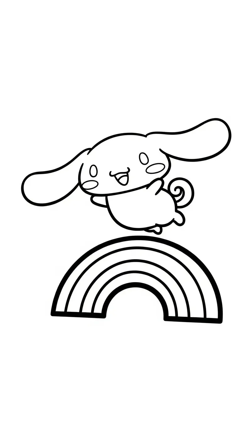 download hình tô màu Cinnamoroll cho bé