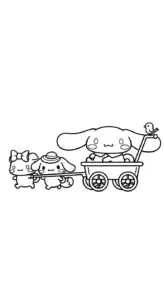 hình tô màu Cinnamoroll cho bé 8 tuổi
