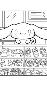 tải tranh tô màu Cinnamoroll cho bé 6 tuổi