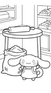 hình tô màu Cinnamoroll rõ nét
