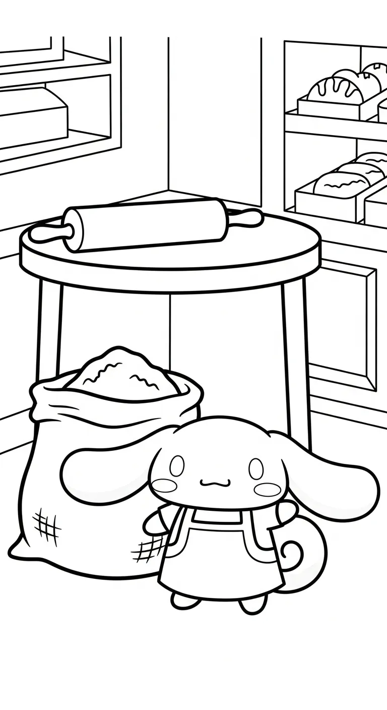 hình tô màu Cinnamoroll rõ nét