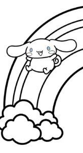in hình tô màu Cinnamoroll cho bé 5 tuổi