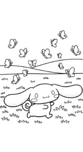 tải hình tô màu Cinnamoroll cho bé