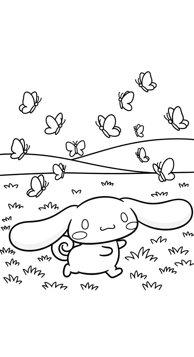 tải hình tô màu Cinnamoroll cho bé 1