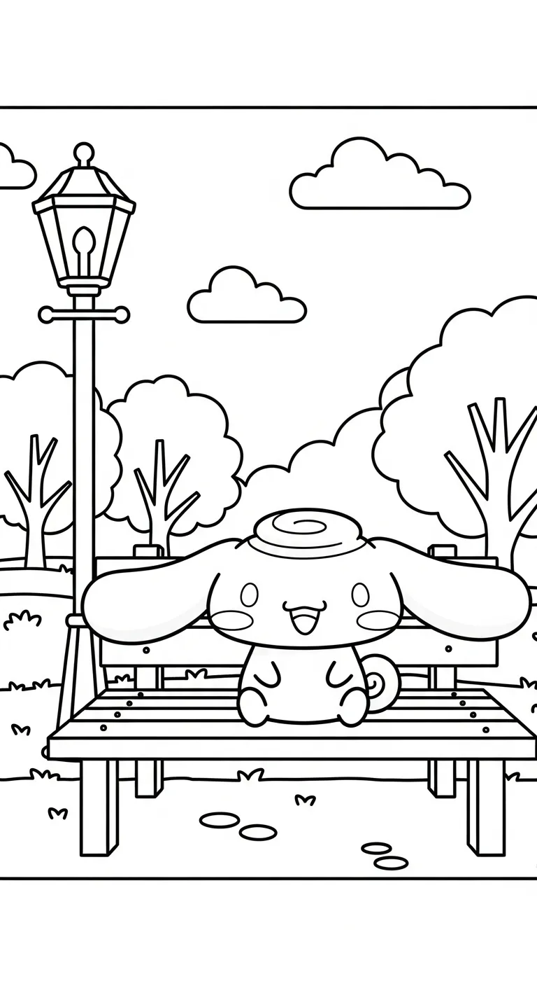 in tranh tô màu Cinnamoroll 1