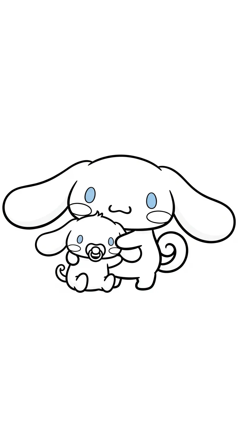 download tranh tô màu Cinnamoroll miễn phí