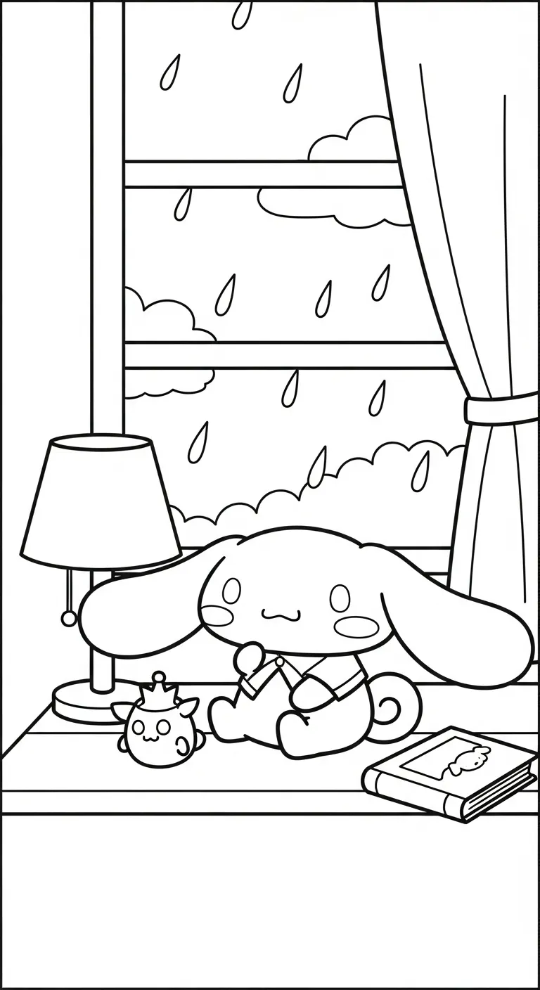 tranh tô màu Cinnamoroll cho bé 5 tuổi 1