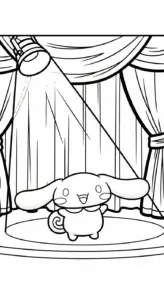 in tranh tô màu Cinnamoroll cho bé 4 tuổi
