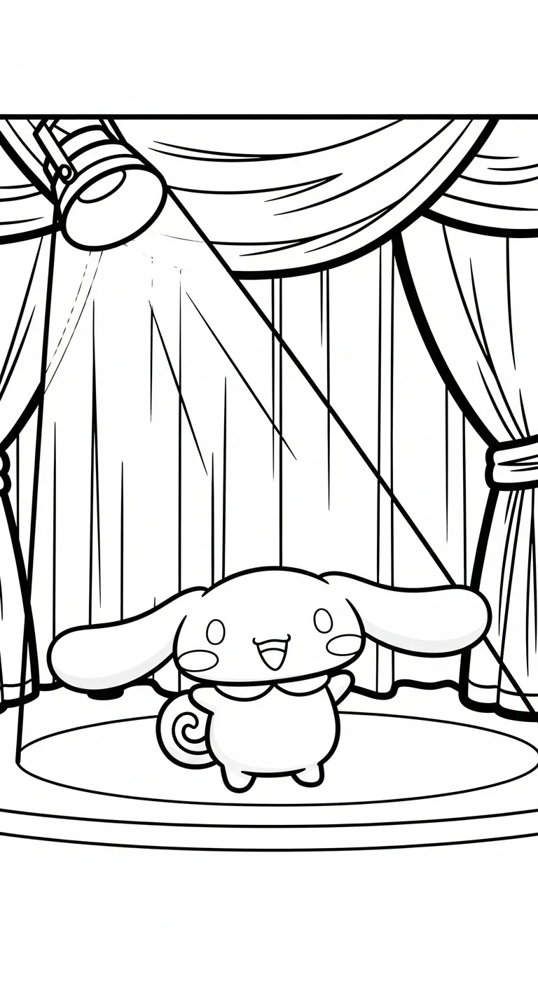 in tranh tô màu Cinnamoroll cho bé 4 tuổi