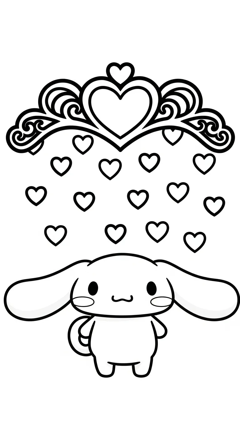 download tranh tô màu Cinnamoroll cho bé