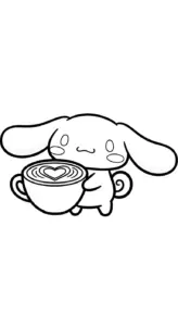 tranh tô màu Cinnamoroll cho bé 4 tuổi miễn phí