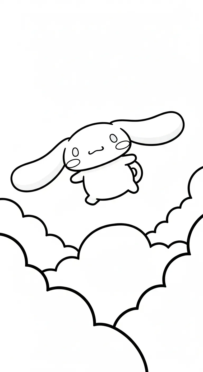 hình tô màu Cinnamoroll cho bé 6 tuổi