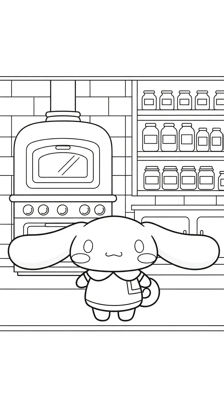 file pdf tranh tô màu Cinnamoroll cho bé