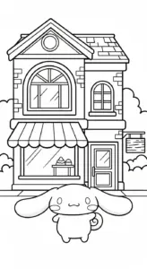 in tranh tô màu Cinnamoroll cho bé