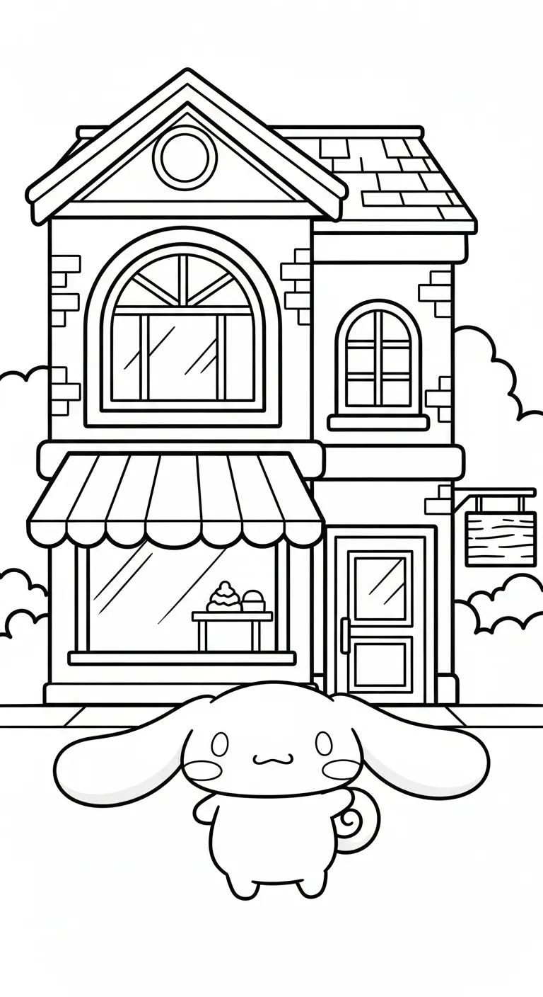 in tranh tô màu Cinnamoroll cho bé