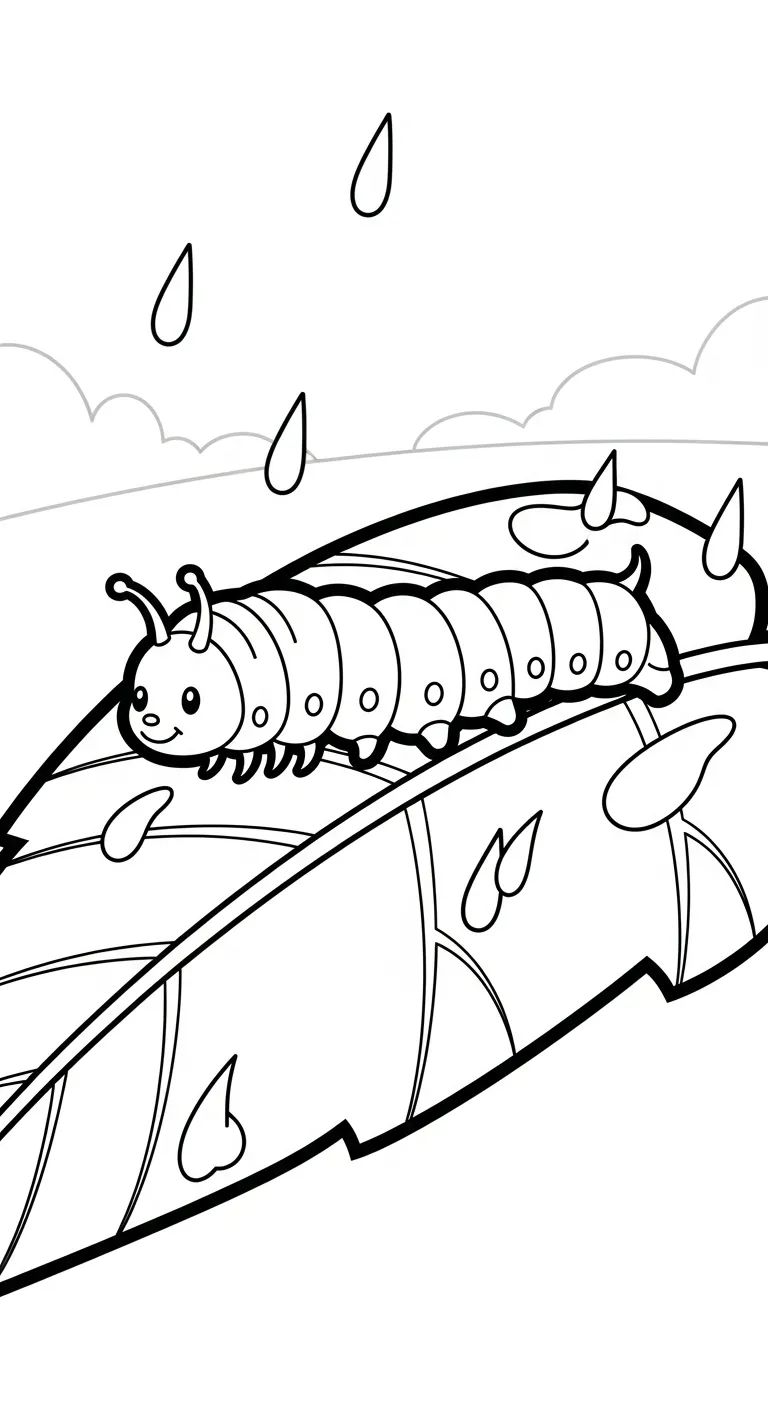 tải hình tô màu Trời Mưa cho bé 5 tuổi