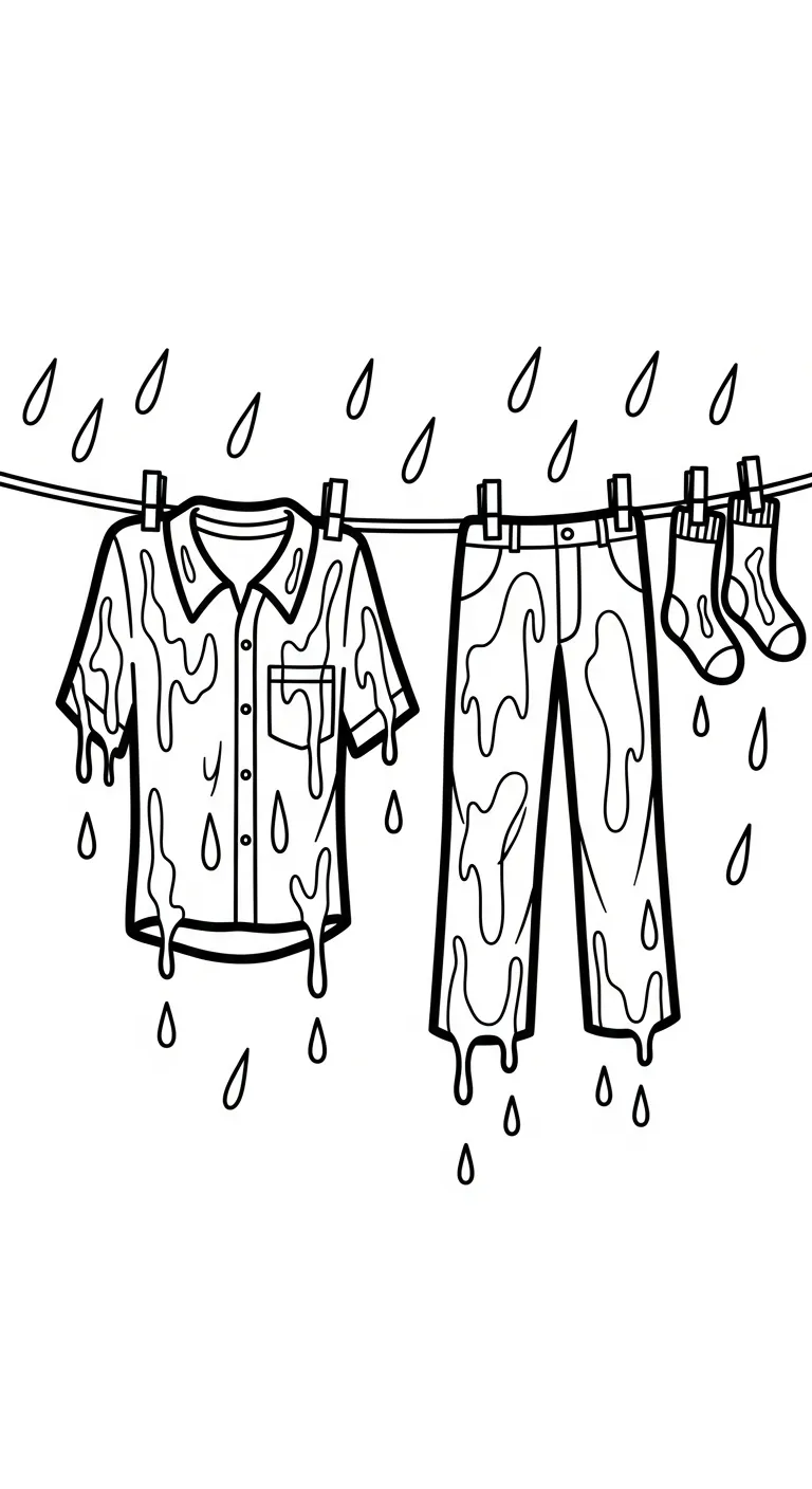 in tranh tô màu Trời Mưa cho bé 8 tuổi