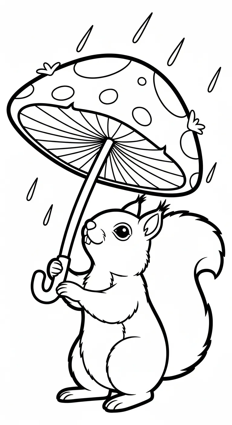 tranh tô màu Trời Mưa cho bé 7 tuổi