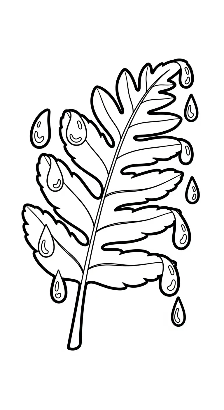 in hình tô màu Trời Mưa khổ A4 1