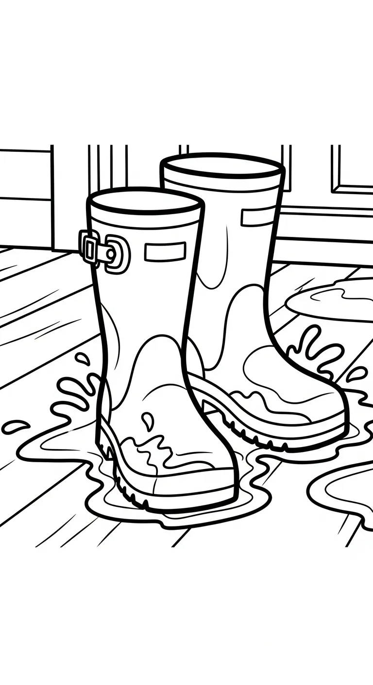 tải file tranh tô màu Trời Mưa 1