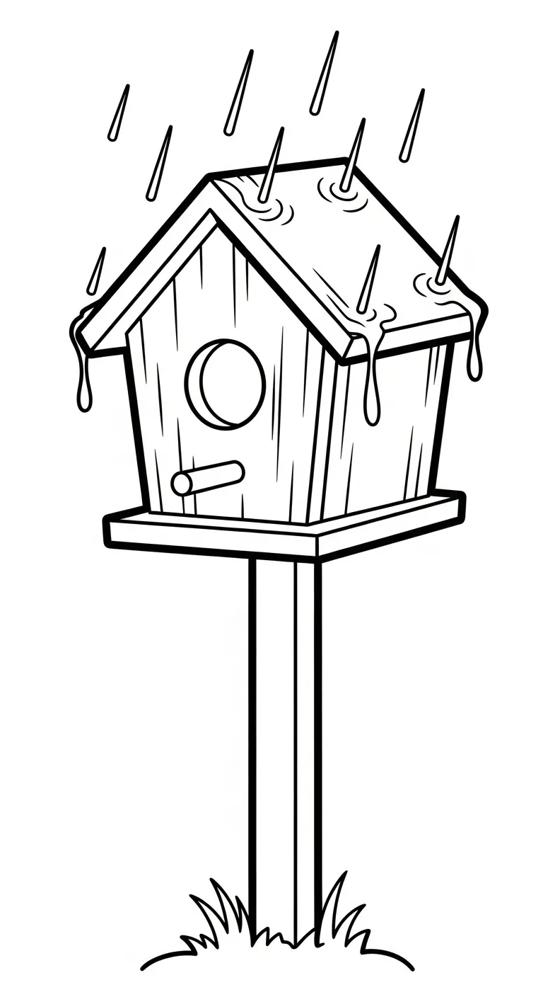 tranh tô màu Trời Mưa tập tô