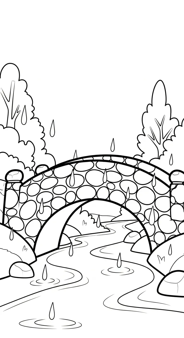 tải tranh tô màu Trời Mưa cho bé 6 tuổi
