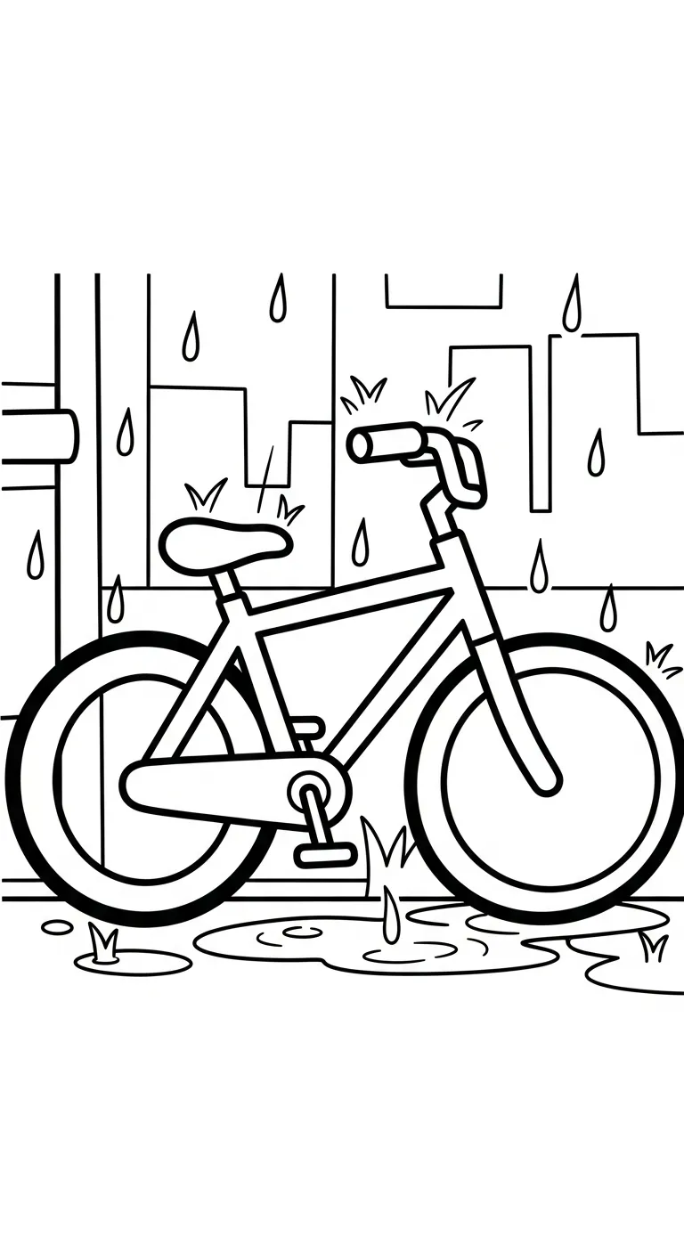 tranh tô màu Trời Mưa cho bé