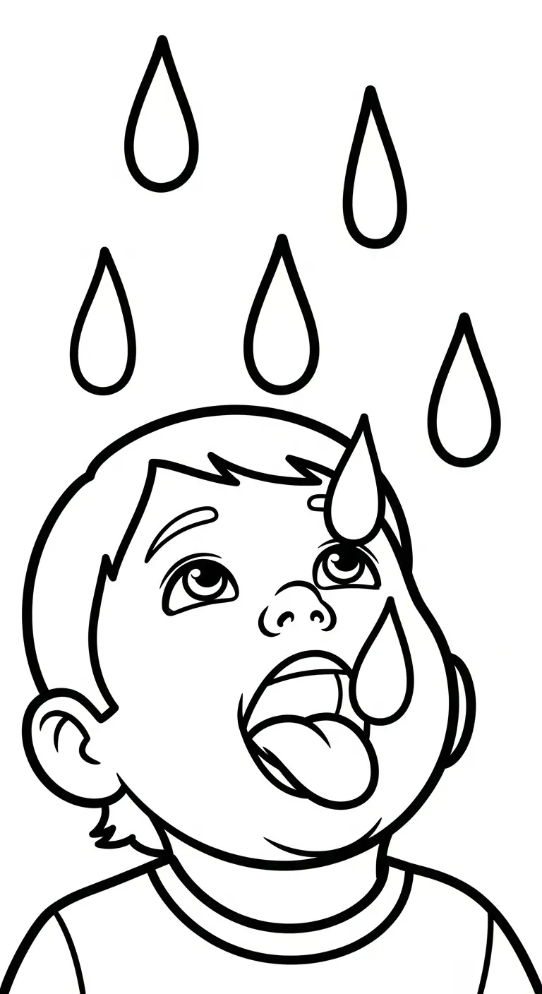 tranh tô màu Trời Mưa cho bé tải miễn phí