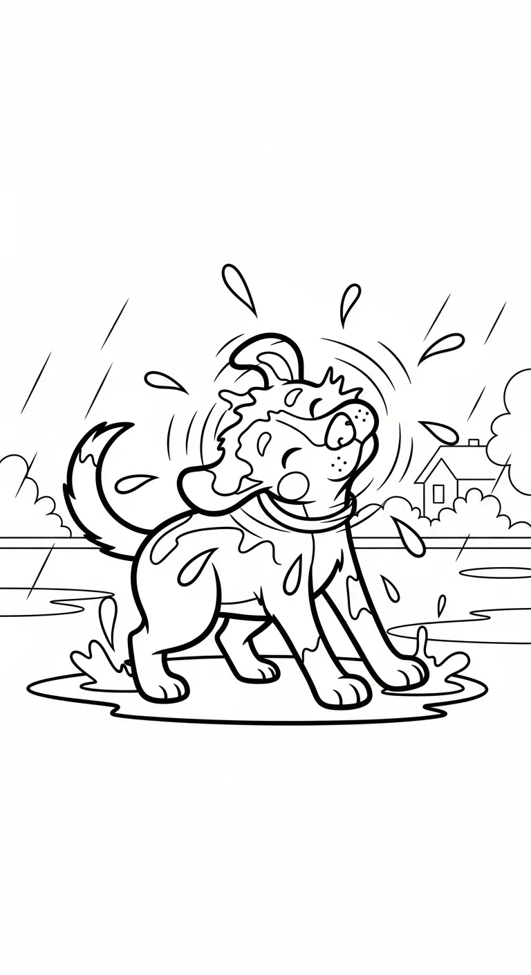 tranh tô màu Trời Mưa rõ nét 1