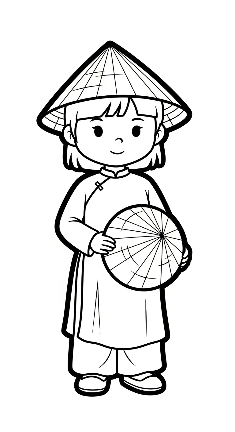 tải tranh tô màu Áo Dài pdf