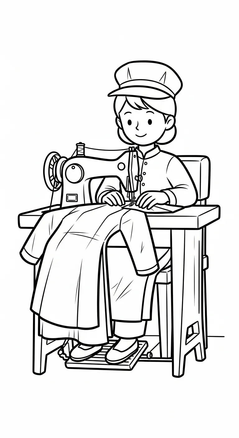 in tranh tô màu Áo Dài cho bé