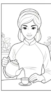 tranh tô màu Áo Dài pdf