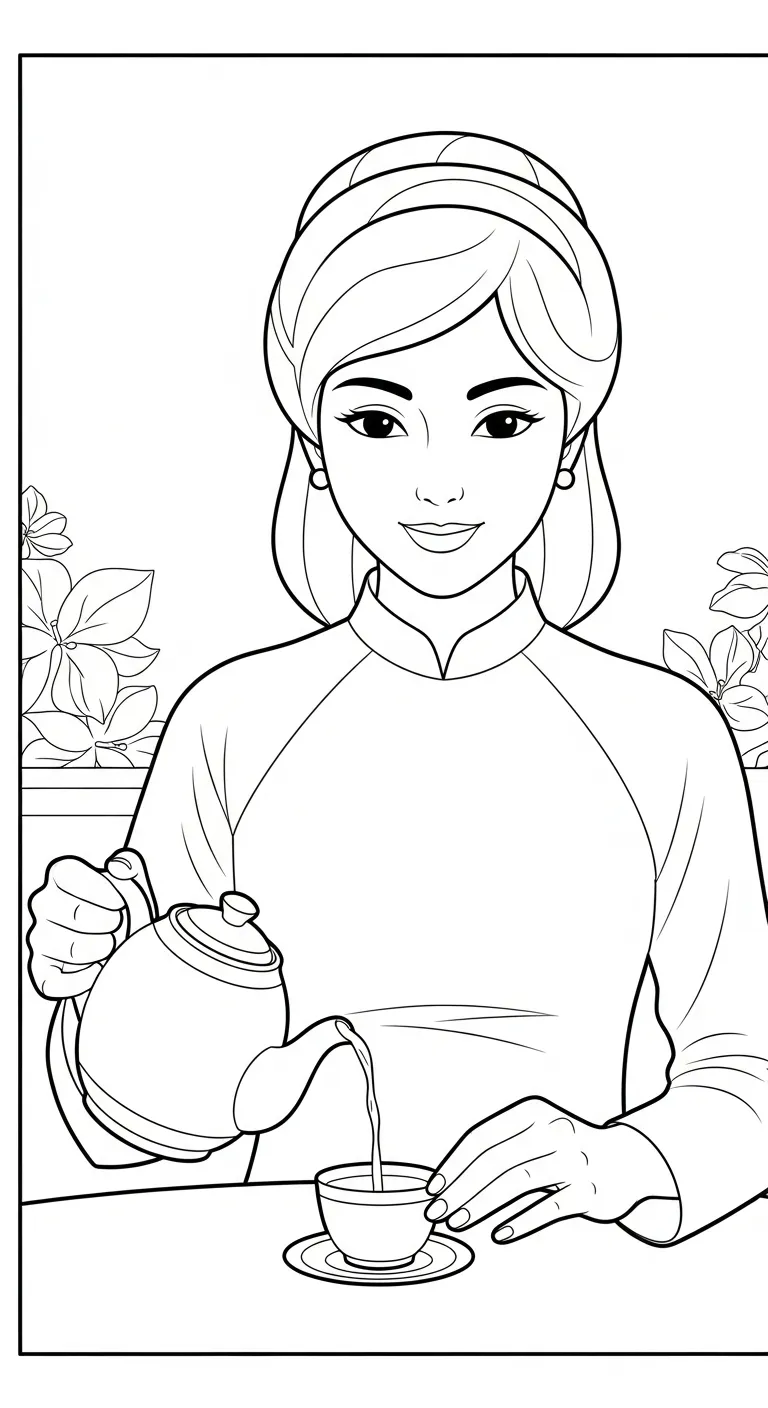 tranh tô màu Áo Dài pdf