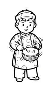tranh tô màu Áo Dài cho bé 4 tuổi miễn phí